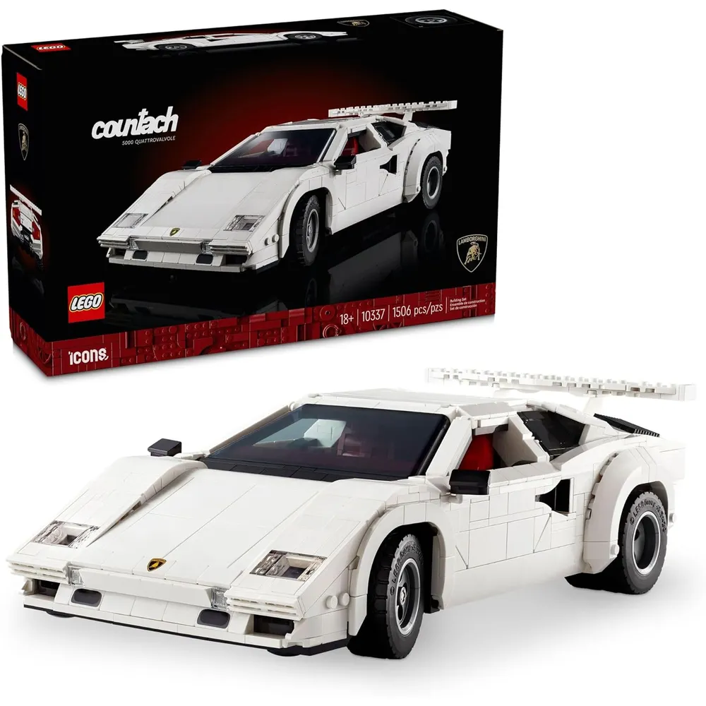 Lego Icons Lamborghini Countach 5000 Quattrovalvole, kit coleccionable adultos