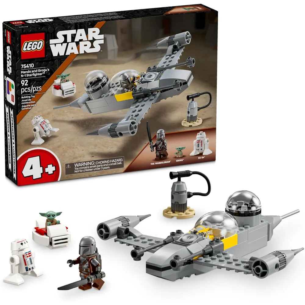Lego Star Wars Mandaloriano Caza N-1 de Mando y Grogu, juguete preescolar