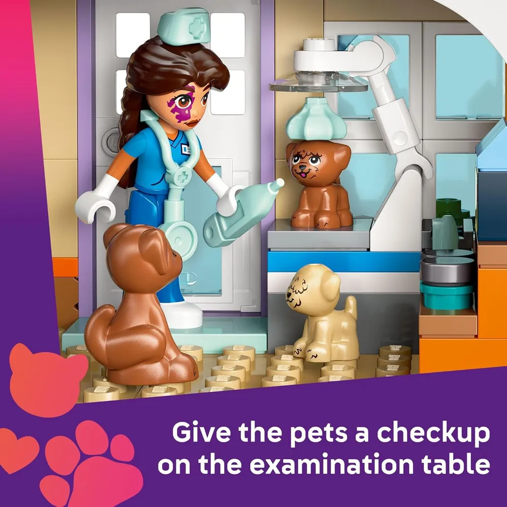 Lego Friends Clínica veterinaria caballos y mascotas, set de juego