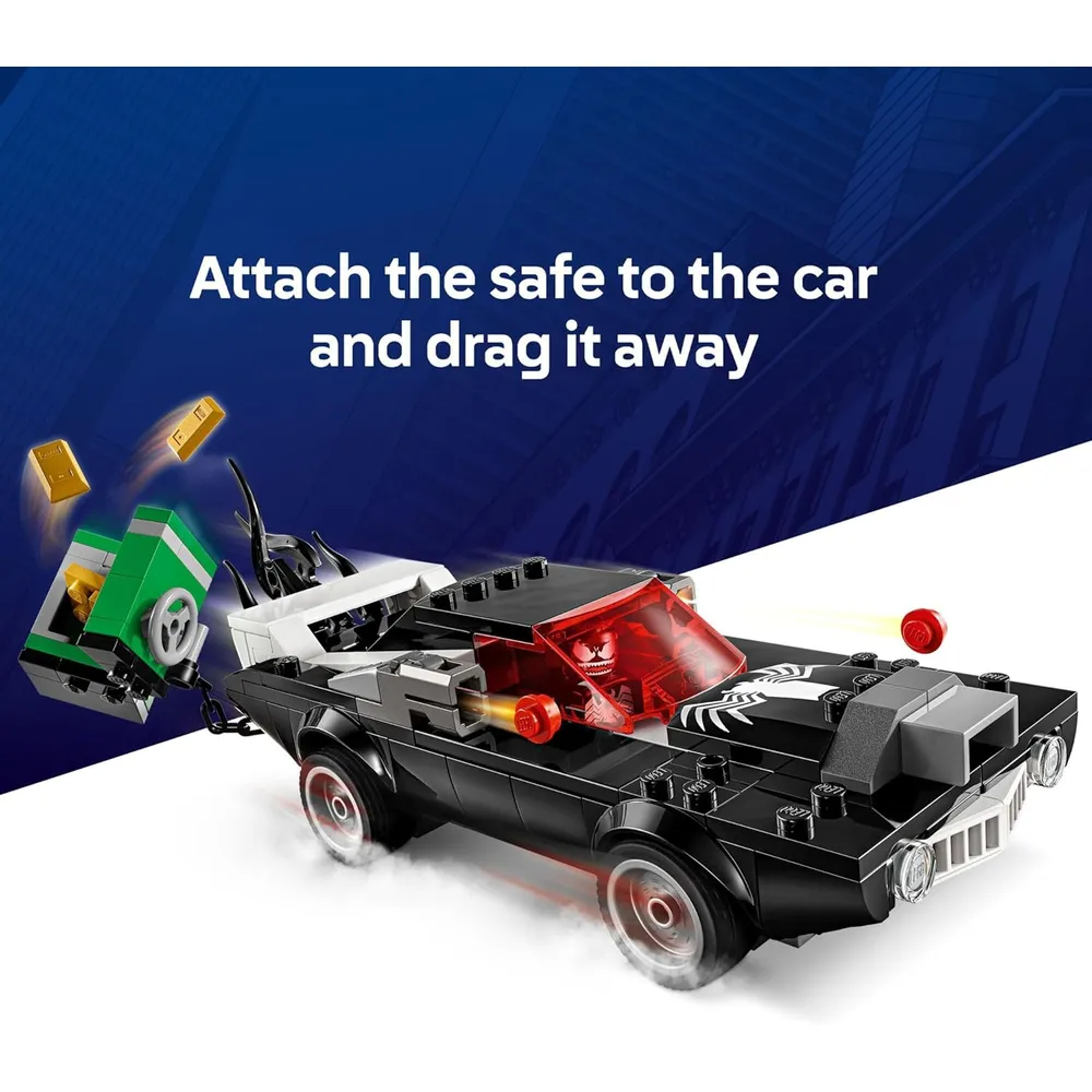 Lego Marvel Spider-Man vs. Venom, coche de juguete con minifiguras