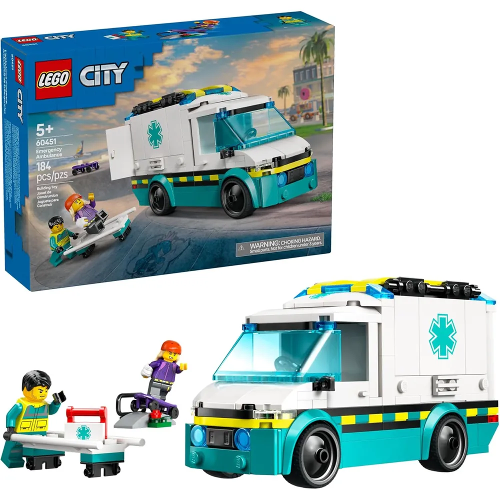 Lego City Ambulancia de emergencia, juguete sensorial de construcción