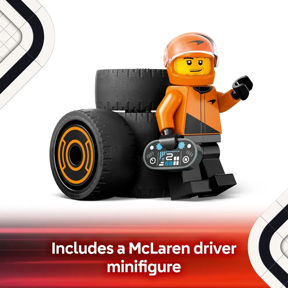 Lego City Piloto de F1 con coche McLaren, kit de construcción a escala