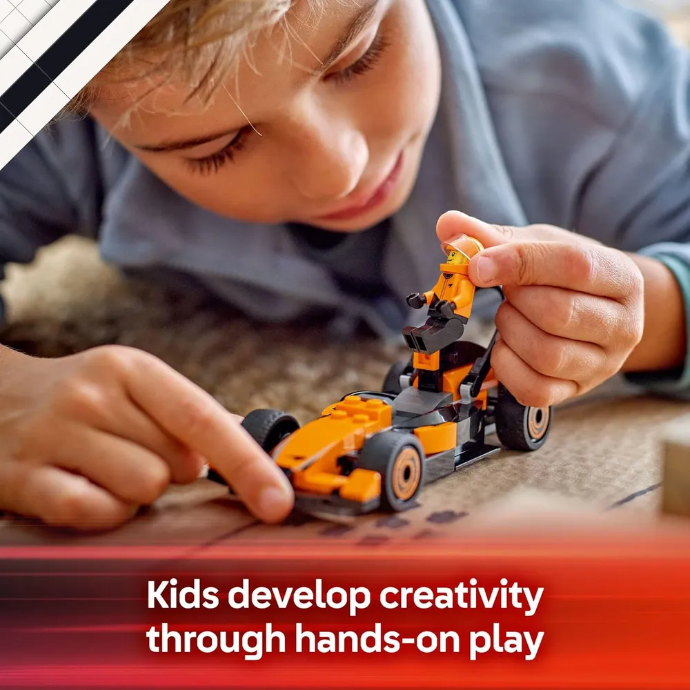 Lego City Piloto de F1 con coche McLaren, kit de construcción a escala