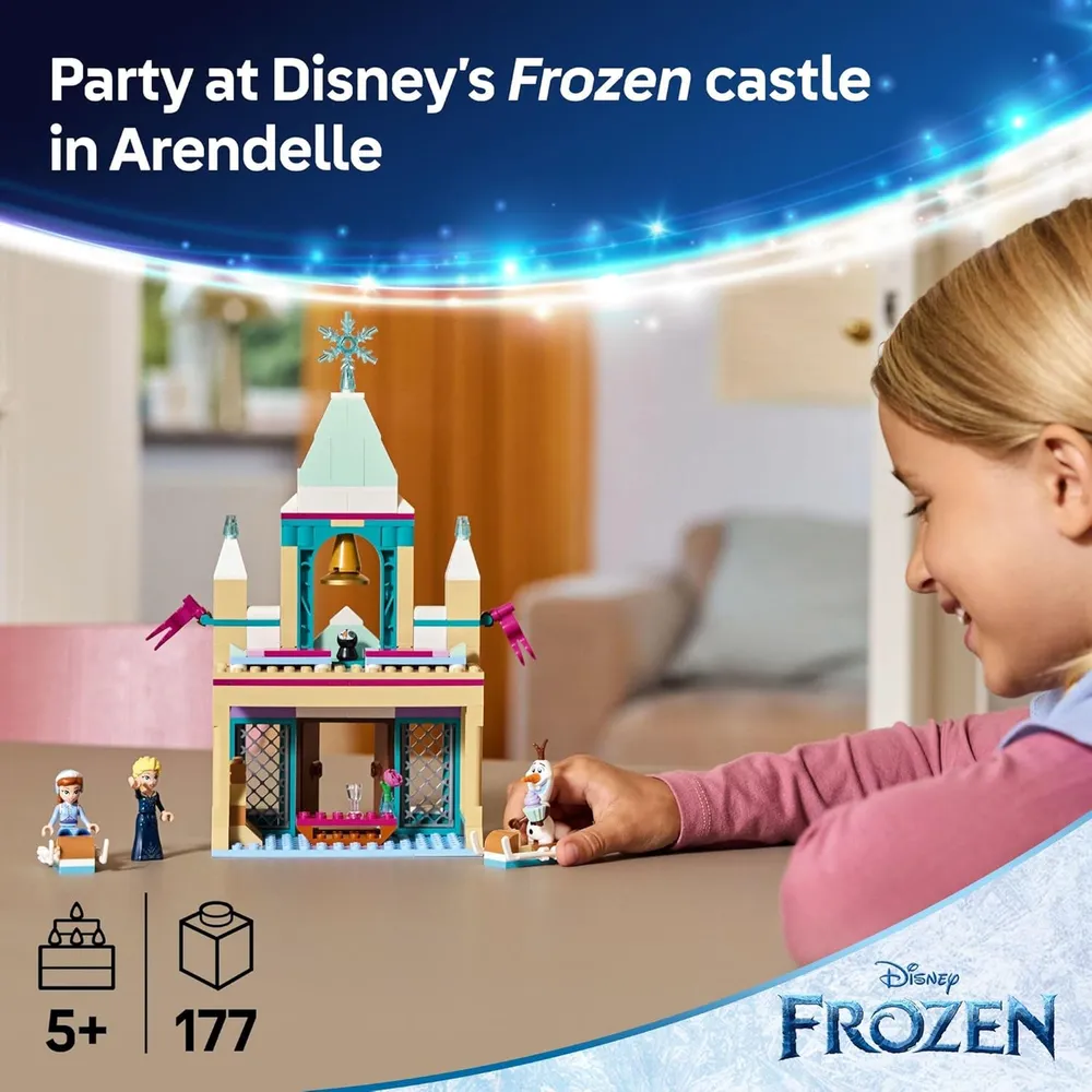 Lego Disney Frozen Castillo de Arendelle, set de construcción con minifiguras