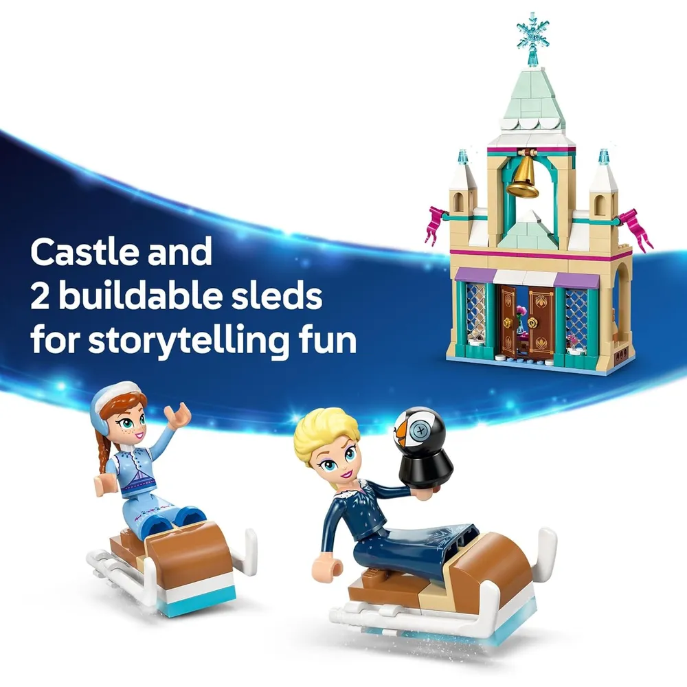 Lego Disney Frozen Castillo de Arendelle, set de construcción con minifiguras