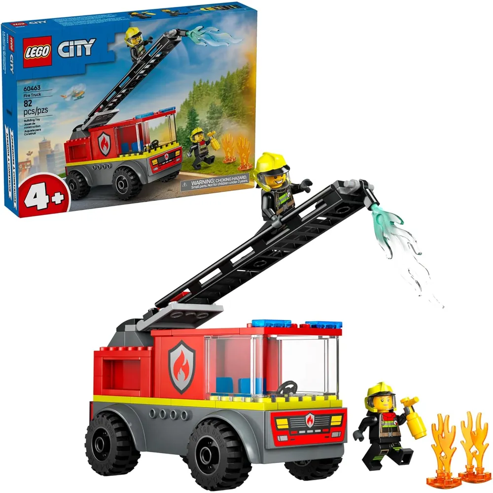 Lego City Camión de bomberos con escalera, juguete educativo preescolar