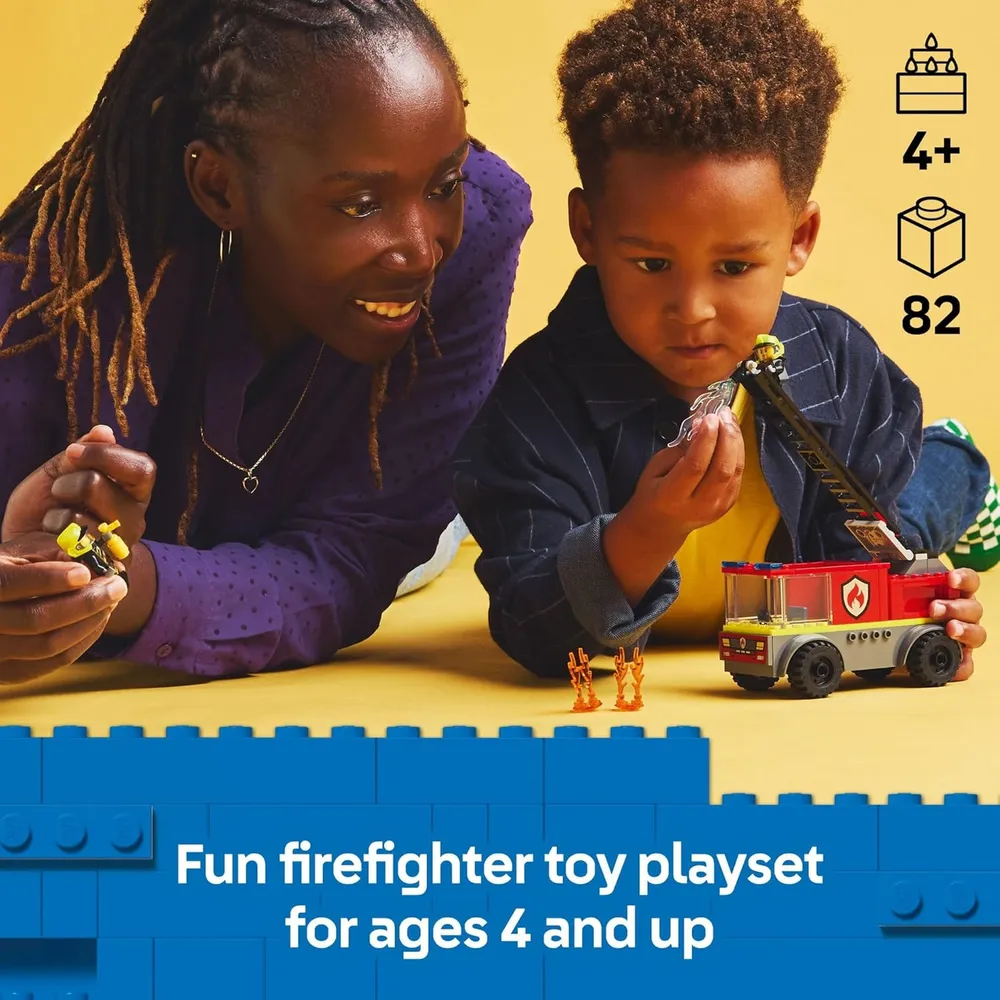 Lego City Camión de bomberos con escalera, juguete educativo preescolar