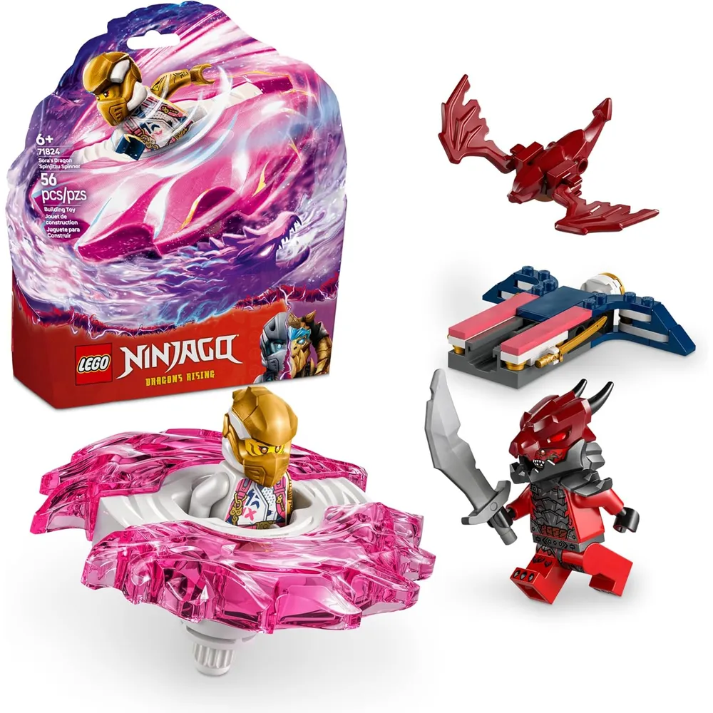 Lego Ninjago Spinjitzu Dragón de Sora, juguete de construcción con minifiguras