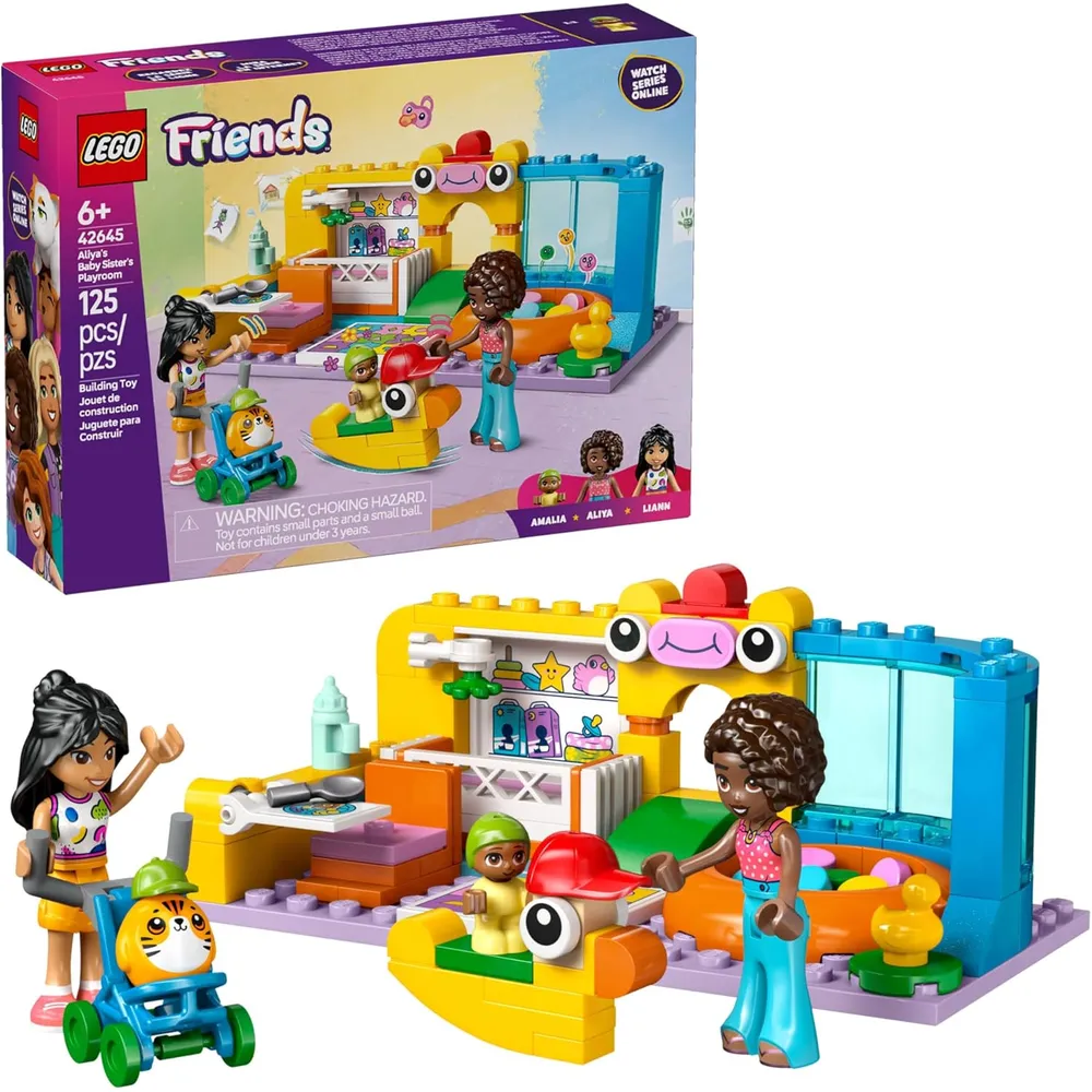 Lego Friends Sala de juegos de la hermanita de Aliya, set de simulación