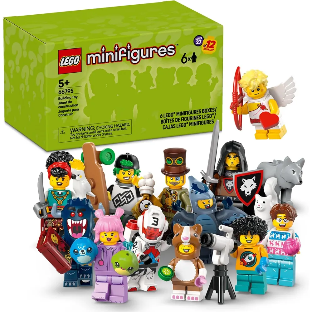 Lego Serie 27 Pack de 6 minifiguras, figuras coleccionables, caja sorpresa