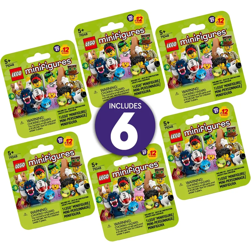 Lego Serie 27 Pack de 6 minifiguras, figuras coleccionables, caja sorpresa