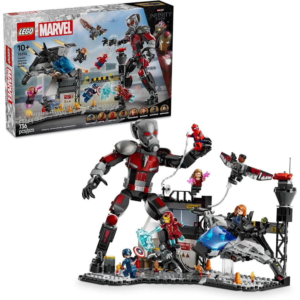LEGO MARVEL CAPITÁN AMÉRICA CIVIL WAR CON 8 MINIFIGURAS Y ANT-MAN