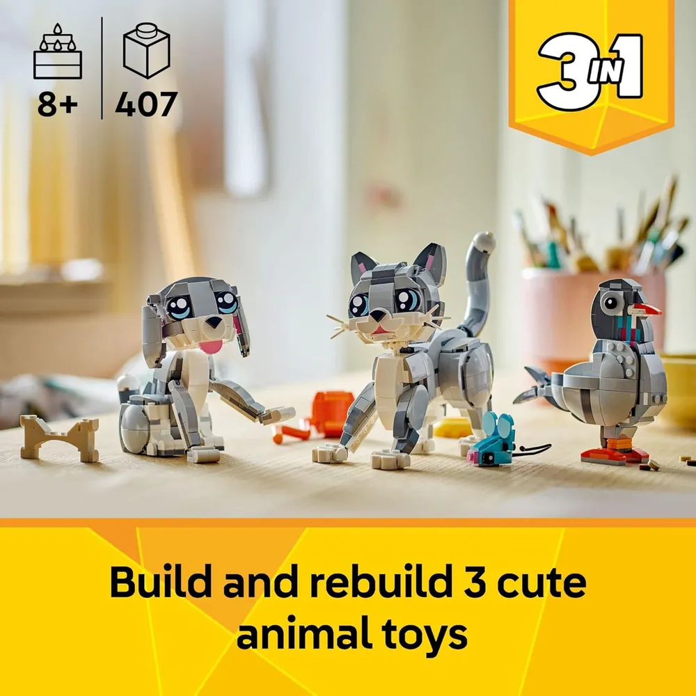 LEGO CREATOR 3 EN 1 GATO, PERRO O PALOMA