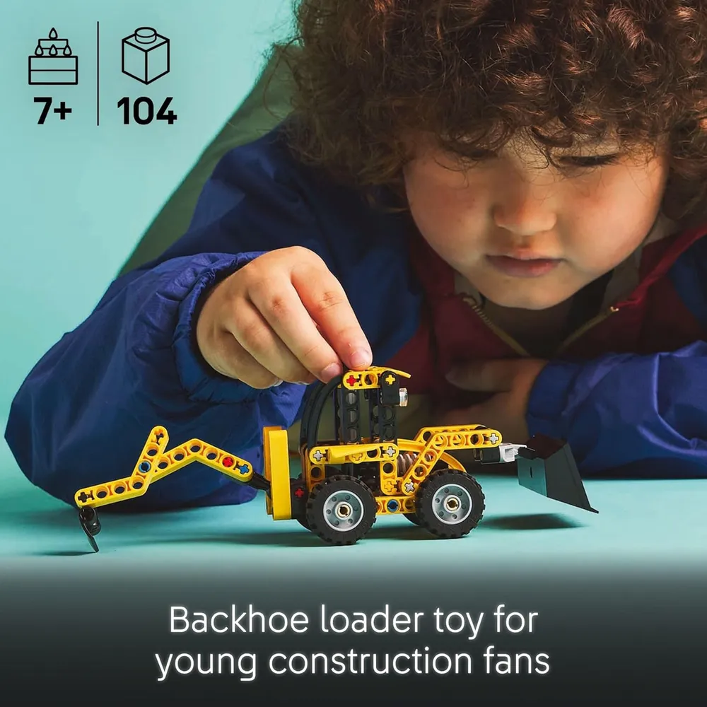 LEGO TECHNIC RETROEXCAVADORA CON PALA Y ESTABILIZADORES