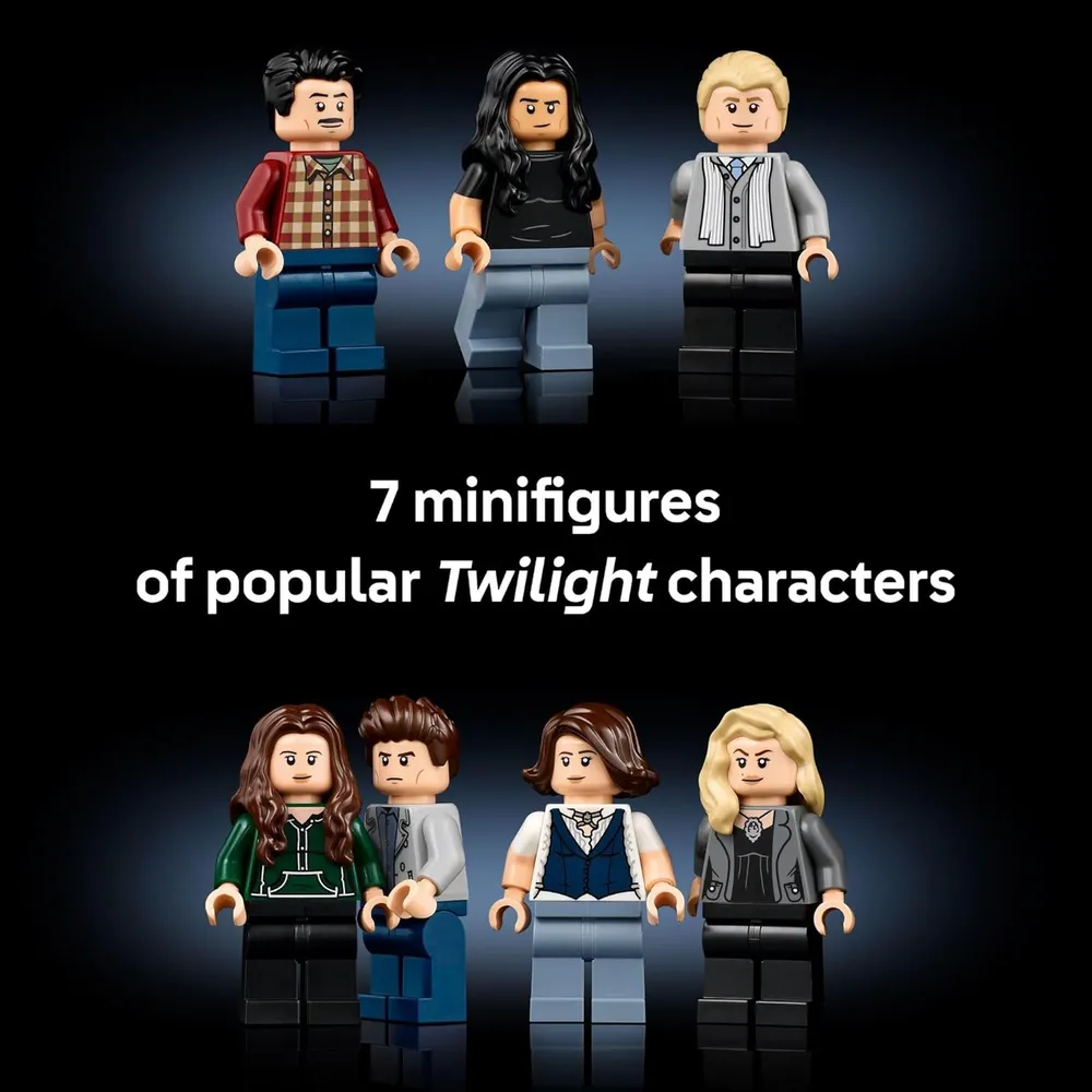 Lego Ideas Crepúsculo Casa Cullen, set coleccionable con 4 minifiguras