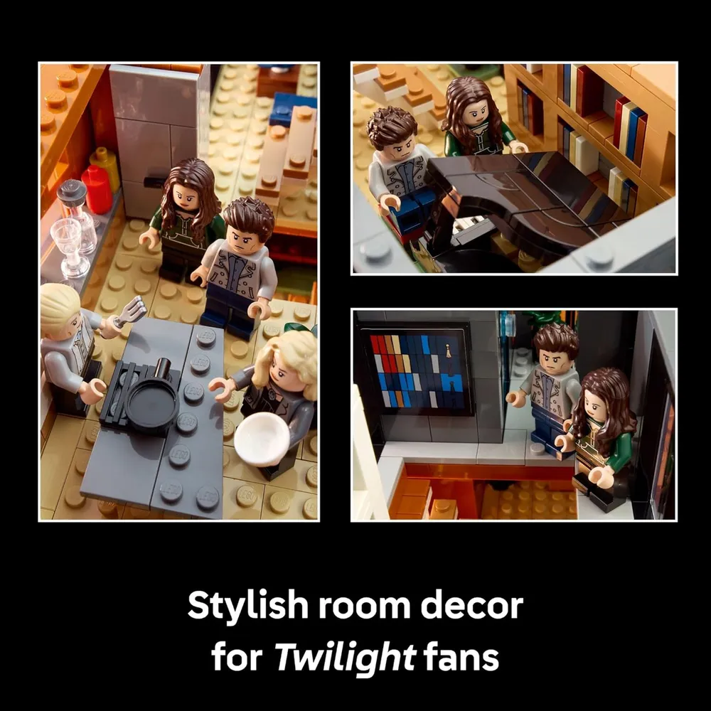 Lego Ideas Crepúsculo Casa Cullen, set coleccionable con 4 minifiguras