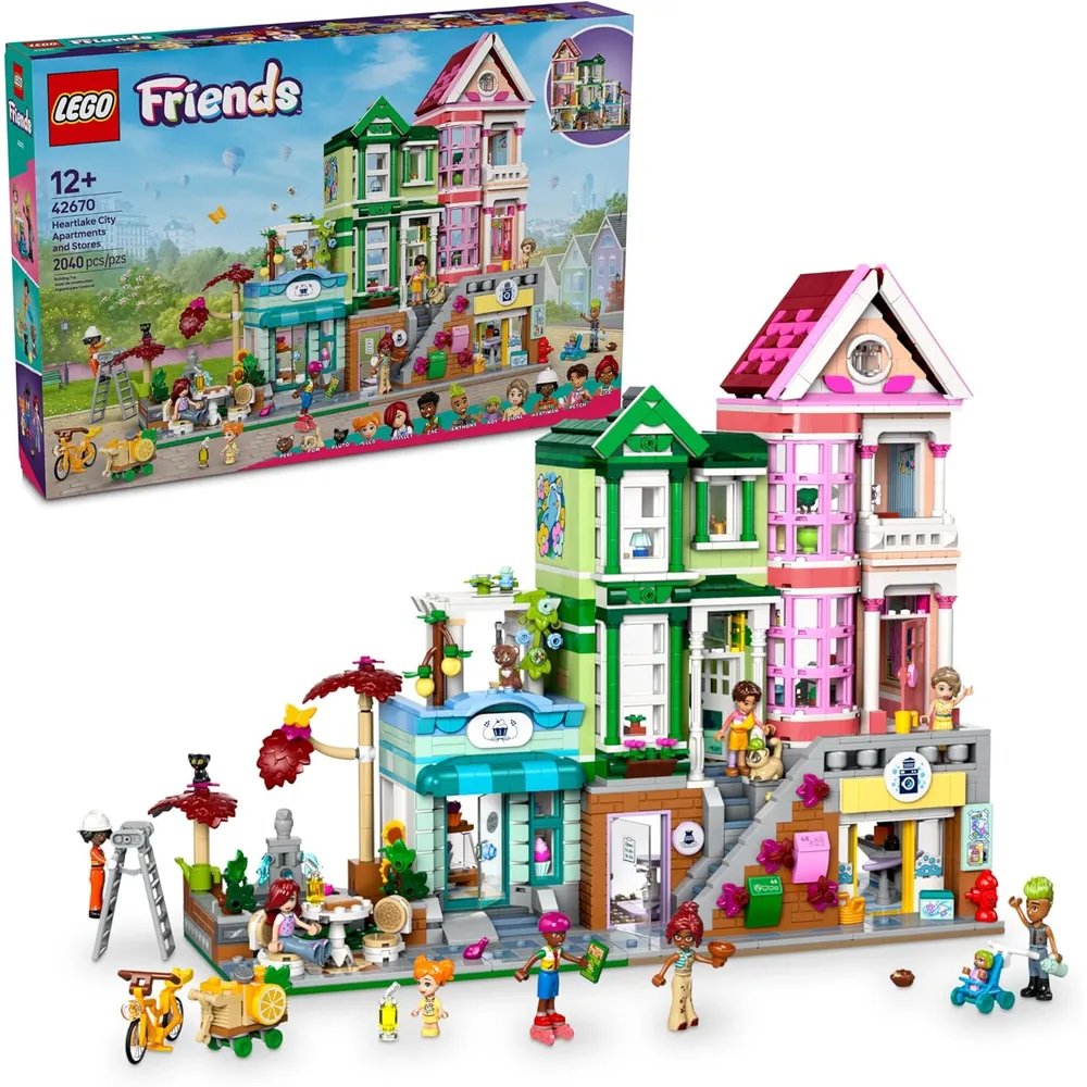 Lego Friends Heartlake City Casa de muñecas, set de construcción con apartamentos y tiendas
