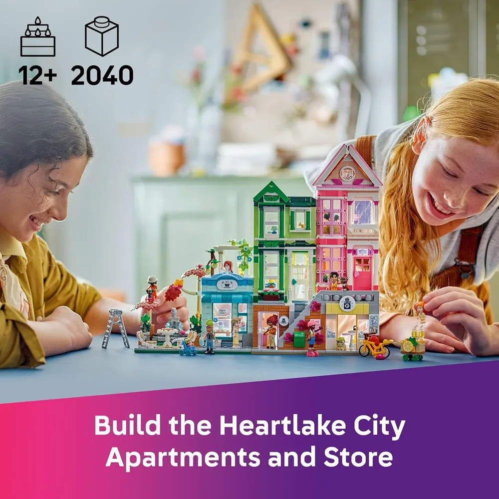 Lego Friends Heartlake City Casa de muñecas, set de construcción con apartamentos y tiendas