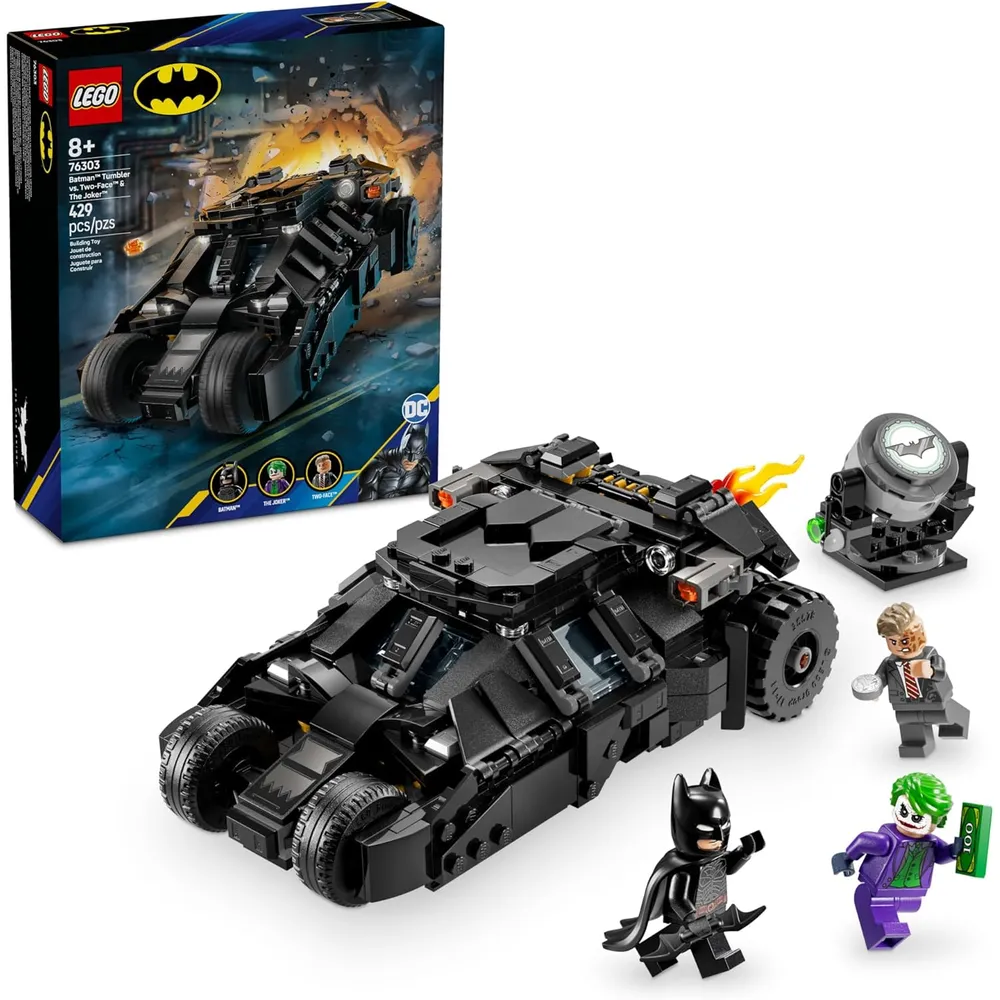 LEGO DC BATMAN TUMBLER VS DOS CARAS Y JOKER SET BATMÓVIL EL CABALLERO OSCURO