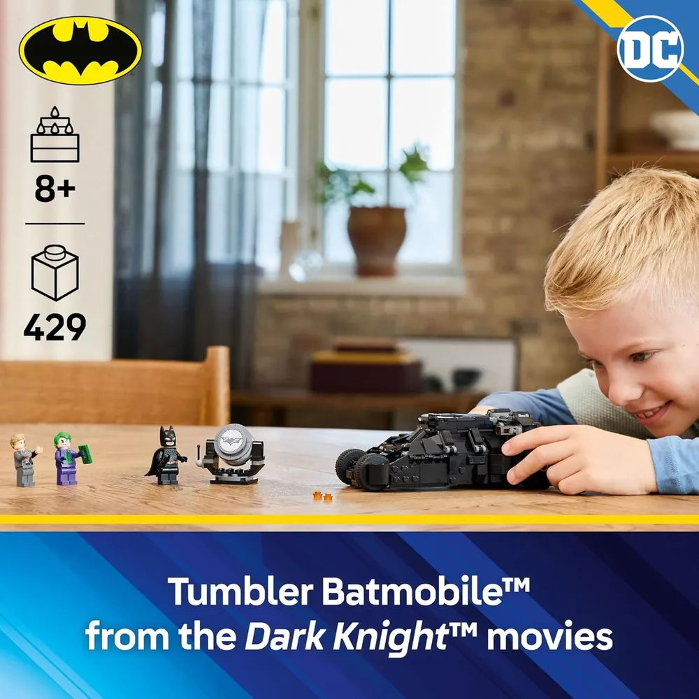 LEGO DC BATMAN TUMBLER VS DOS CARAS Y JOKER SET BATMÓVIL EL CABALLERO OSCURO