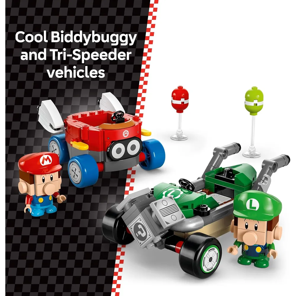 Lego Super Mario Mario Kart Baby Mario vs Baby Luigi, set coleccionable