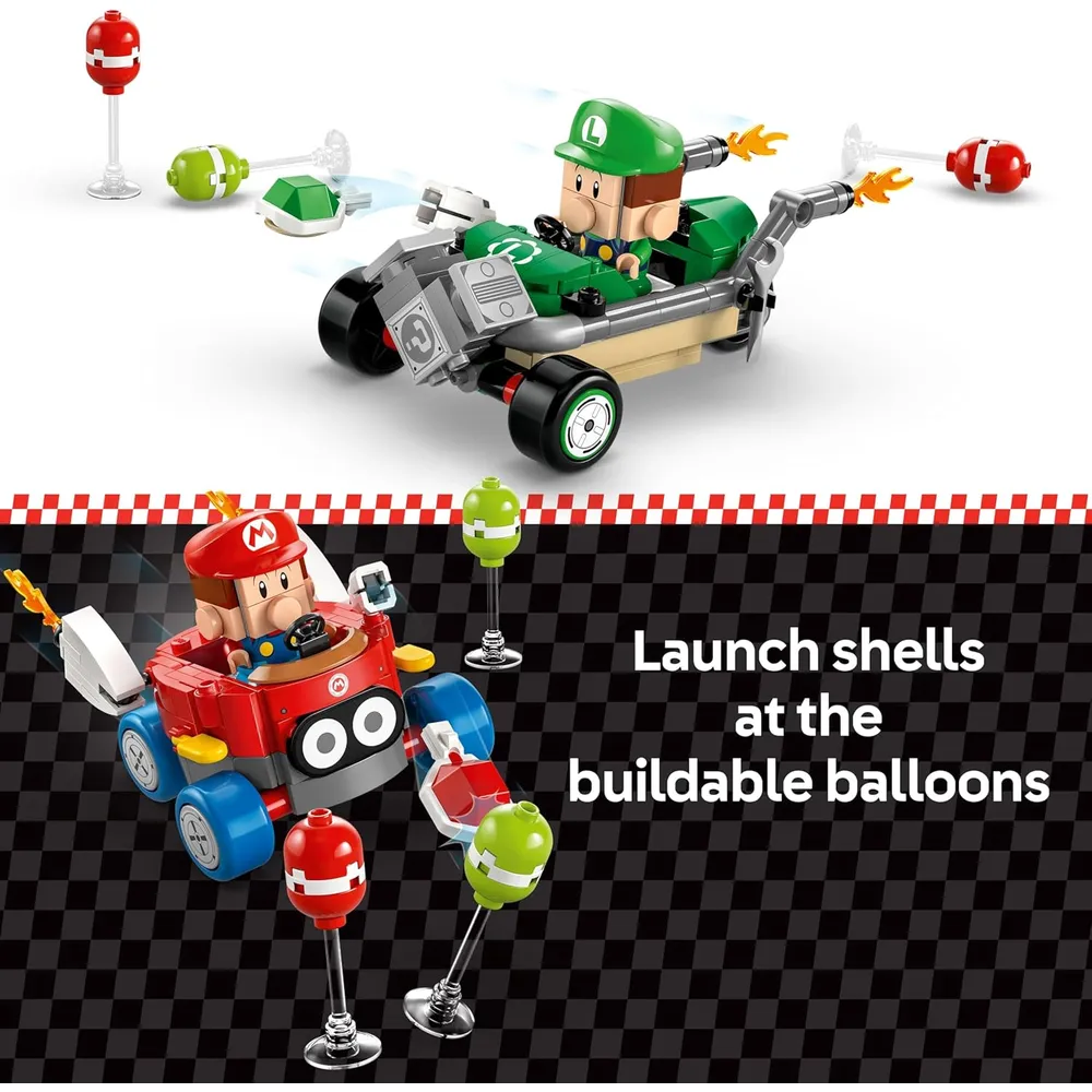 Lego Super Mario Mario Kart Baby Mario vs Baby Luigi, set coleccionable
