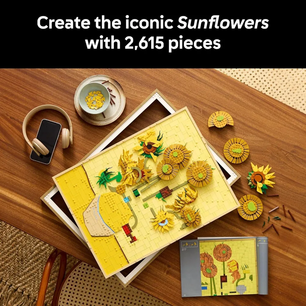 Lego Arte Vincent van Gogh, set de construcción de girasoles