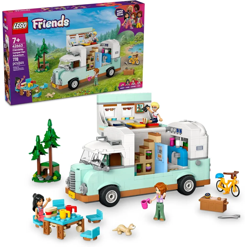 Lego Friends Furgoneta camper de la amistad, set con minimuñecas
