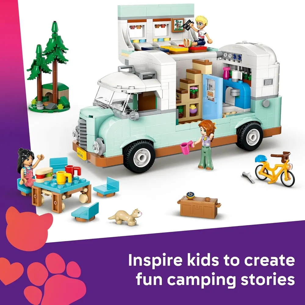 Lego Friends Furgoneta camper de la amistad, set con minimuñecas