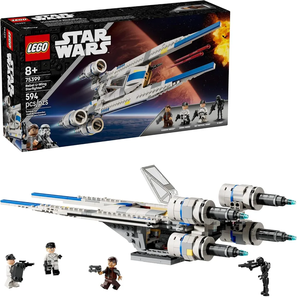 Lego Star Wars Rebel U-wing Starfighter, incluye Cassian Andor y K-2SO