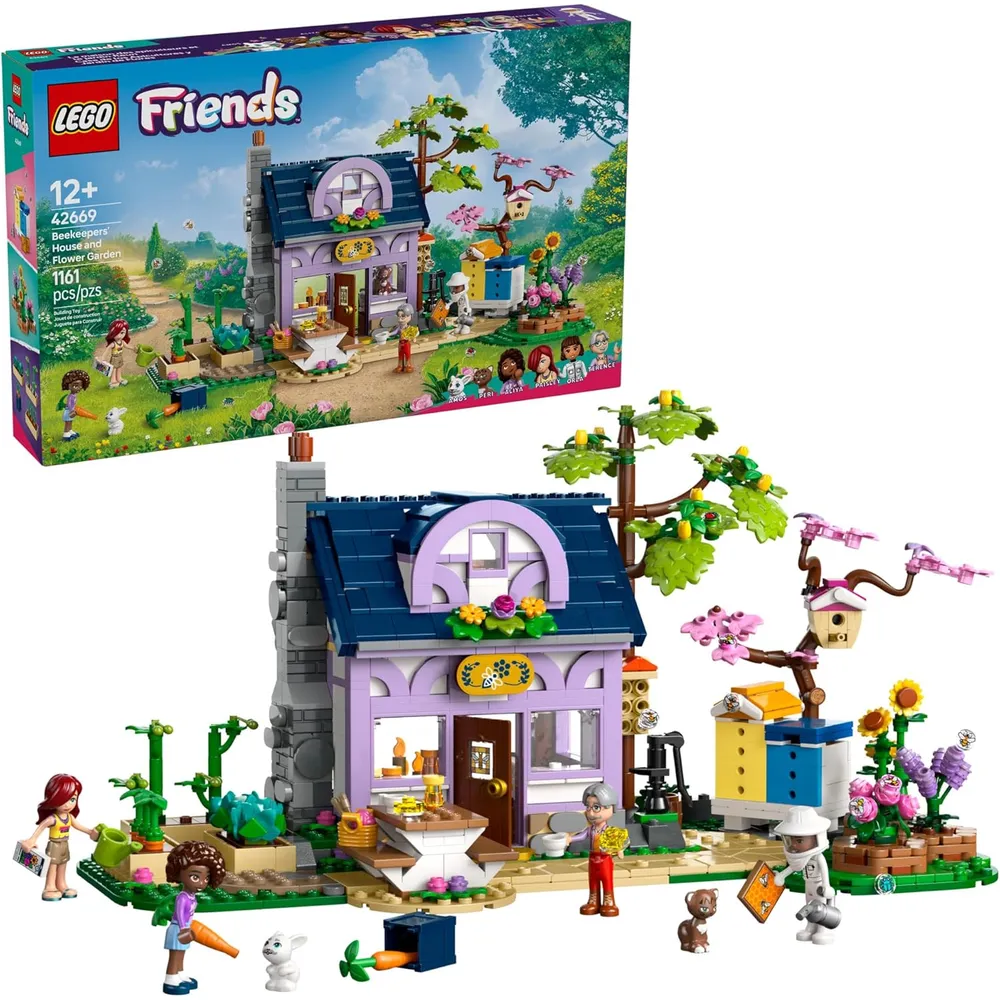 Lego Friends Casa de Apicultores y Jardín, incluye minimuñecas y animales