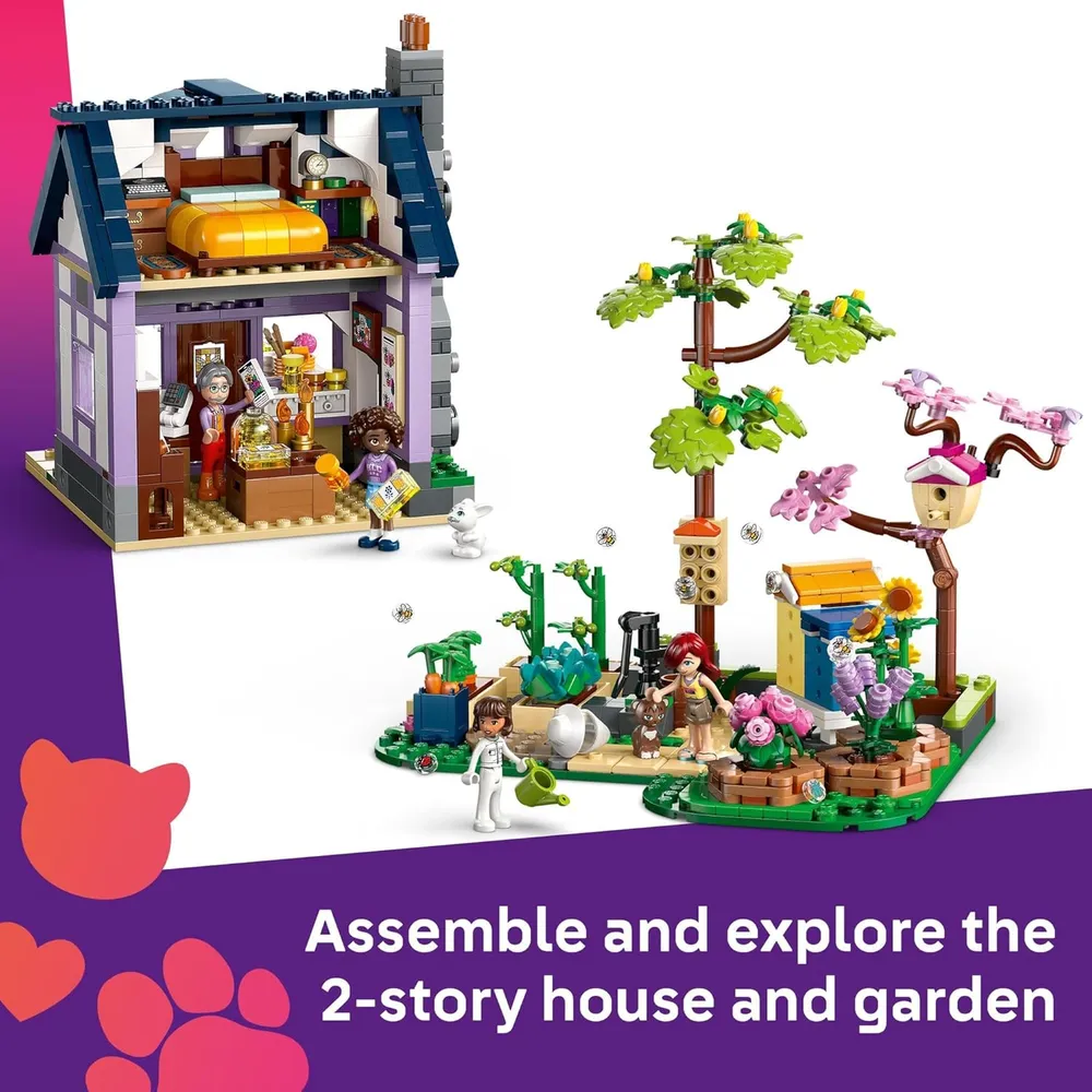 Lego Friends Casa de Apicultores y Jardín, incluye minimuñecas y animales