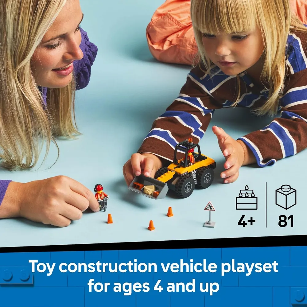 Lego City Cargadora de ruedas amarilla, juguete sensorial de construcción