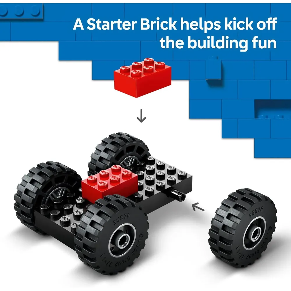 Lego City Cargadora de ruedas amarilla, juguete sensorial de construcción