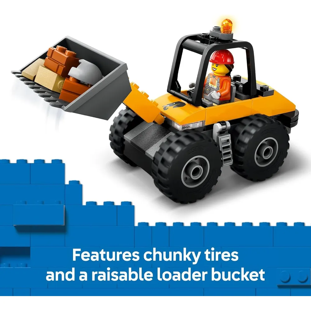 Lego City Cargadora de ruedas amarilla, juguete sensorial de construcción
