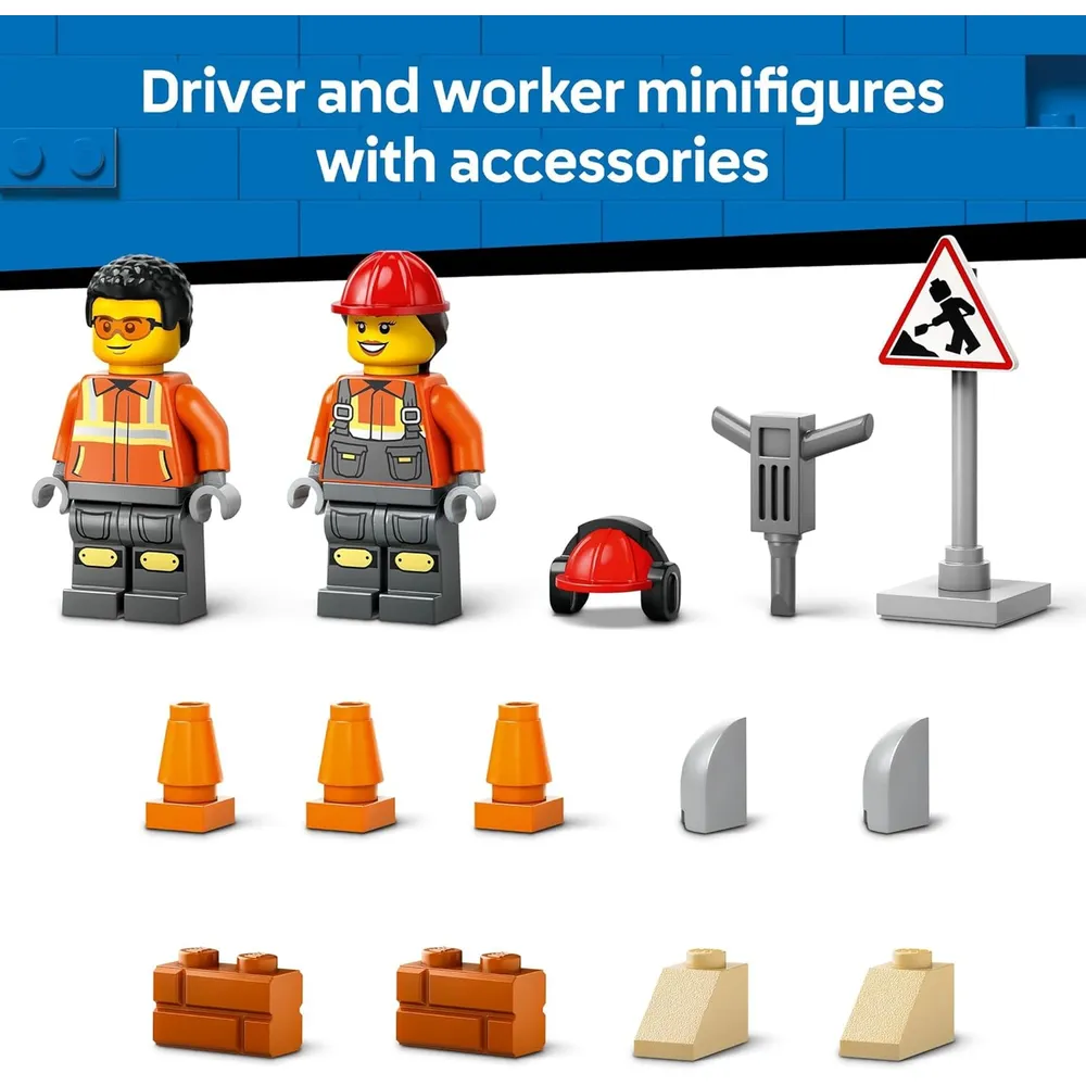 Lego City Cargadora de ruedas amarilla, juguete sensorial de construcción