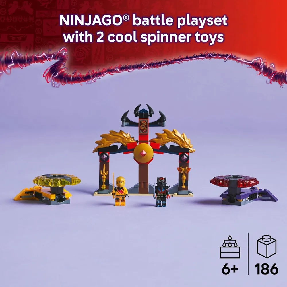 Lego Ninjago Dragón Spinjitzu, set de batalla con 2 minifiguras
