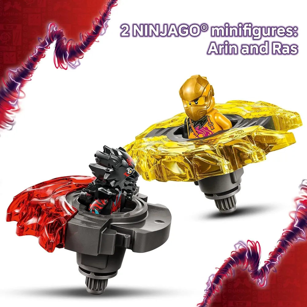 Lego Ninjago Dragón Spinjitzu, set de batalla con 2 minifiguras
