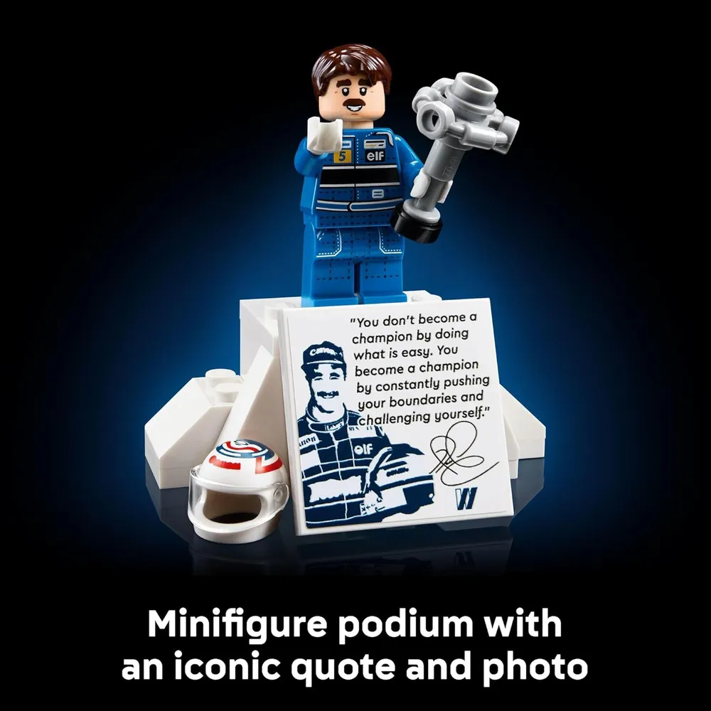 Lego Icons Williams Racing FW14B y Nigel Mansell, coche de Fórmula 1