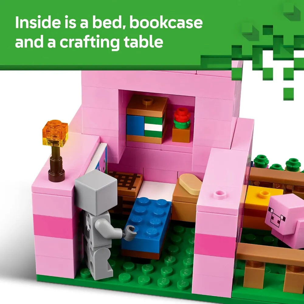 LEGO MINECRAFT LA CASA DEL CERDITO BEBÉ CON 2 MINIFIGURAS