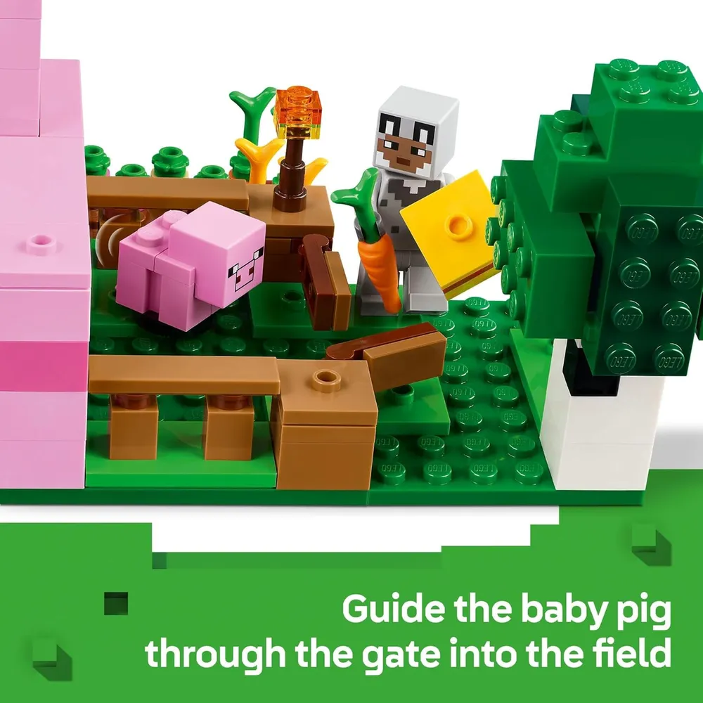 LEGO MINECRAFT LA CASA DEL CERDITO BEBÉ CON 2 MINIFIGURAS