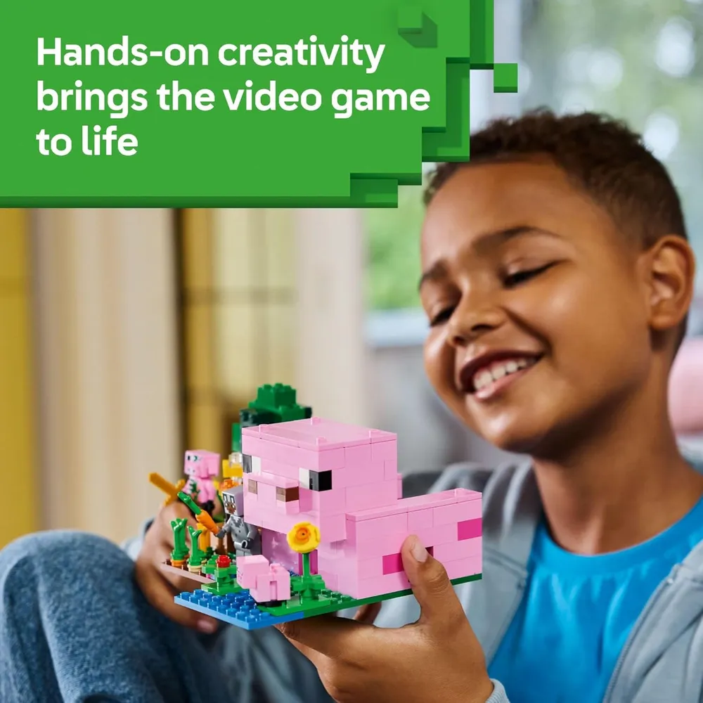 LEGO MINECRAFT LA CASA DEL CERDITO BEBÉ CON 2 MINIFIGURAS