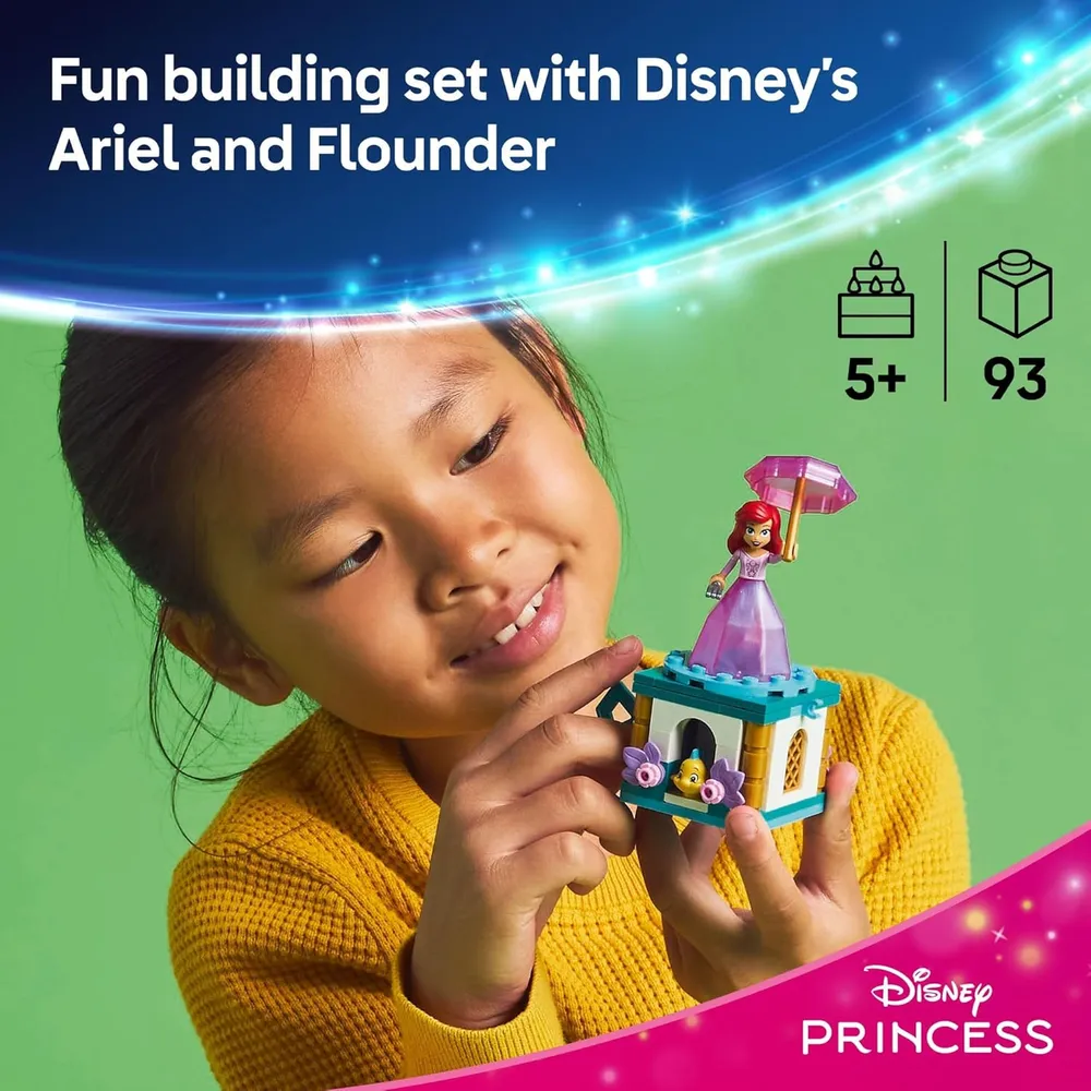 Lego Disney Princess Ariel giratoria, juguete de La Sirenita, incluye muñeca