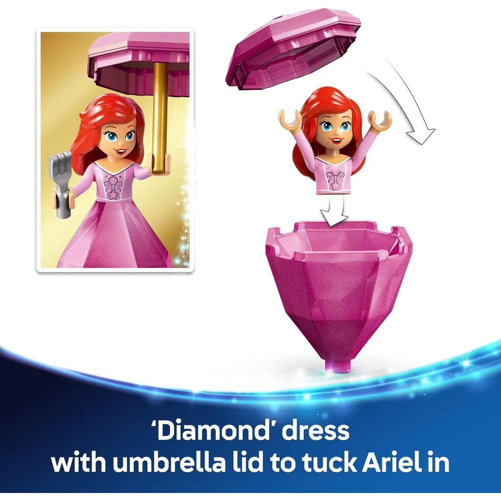 Lego Disney Princess Ariel giratoria, juguete de La Sirenita, incluye muñeca
