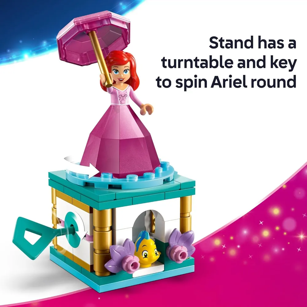 Lego Disney Princess Ariel giratoria, juguete de La Sirenita, incluye muñeca