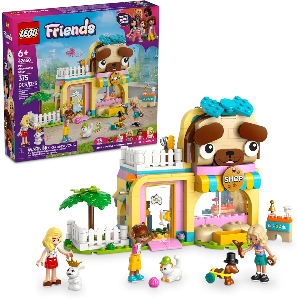 LEGO FRIENDS TIENDA DE ACCESORIOS PARA MASCOTAS CON 3 MINIMUÑECAS Y ANIMALES