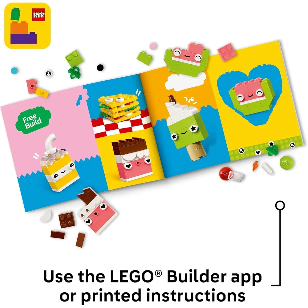 Lego Classic Comida Creativa, juego de comida de imitación y construcción