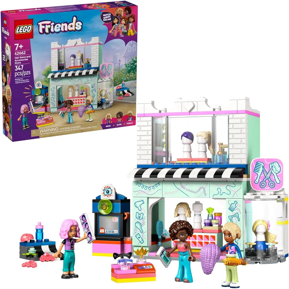 Lego Friends Peluquería y tienda de accesorios, incluye 3 minimuñecas
