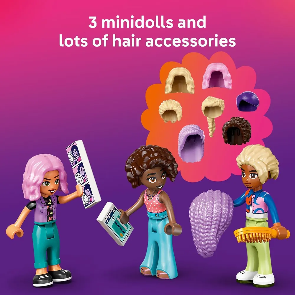 Lego Friends Peluquería y tienda de accesorios, incluye 3 minimuñecas