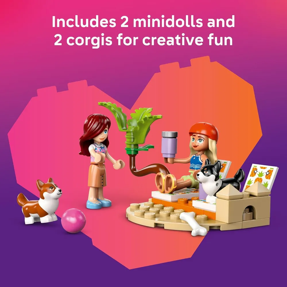 Lego Friends Perros surfistas y patinete, incluye 2 minimuñecas y 2 perros